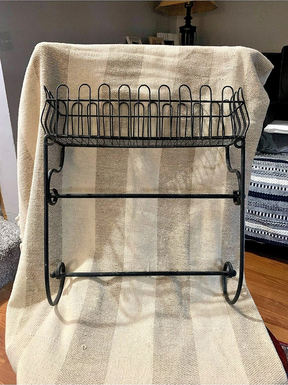 Wall-Mounted Wire Storage Organizer in Black